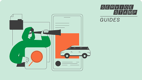 Guide graphic for Check Service History by Registration